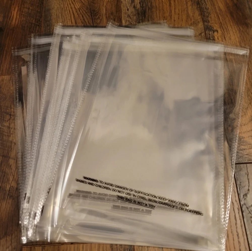 25- 6x9 SUFFOCATION WARNING CLEAR POLY MAILERS